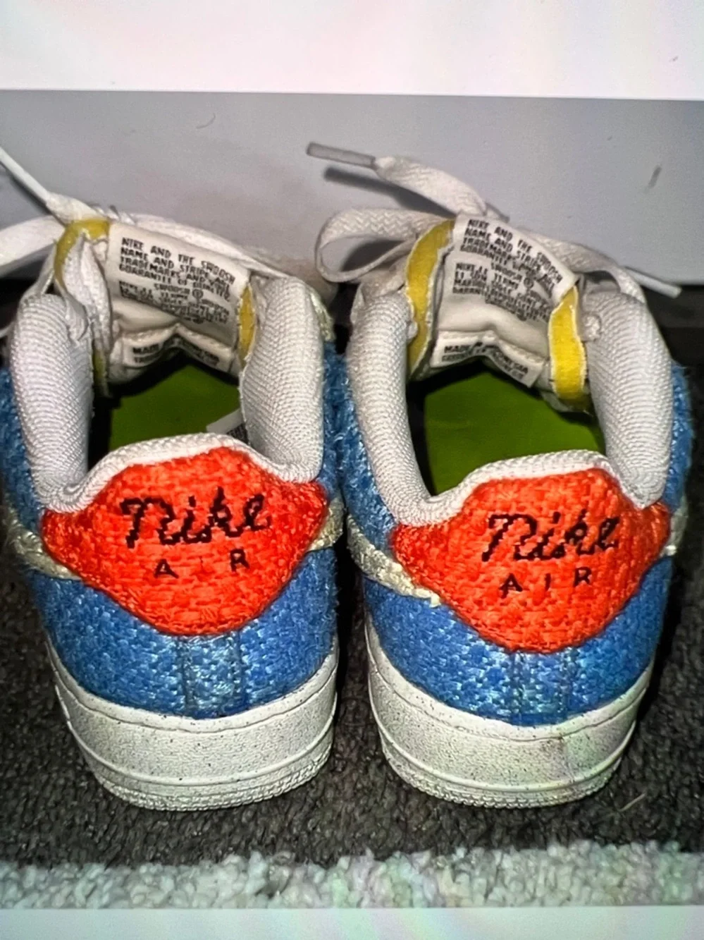Nike air force 1hemp multi color shoes 6.5
